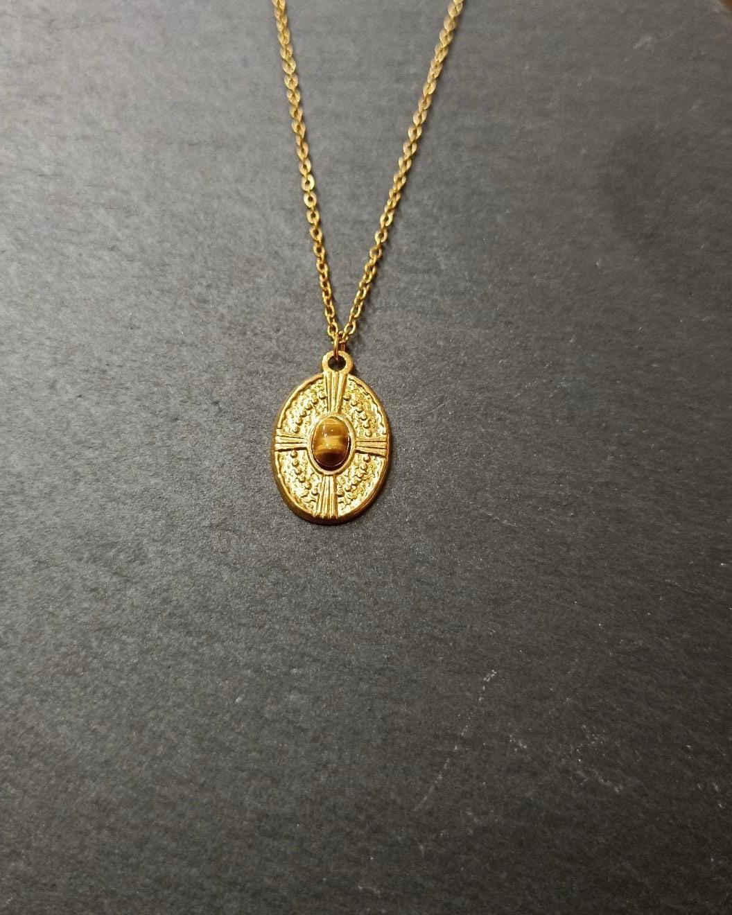 Amila Vintage Gold Kaplama Kolye