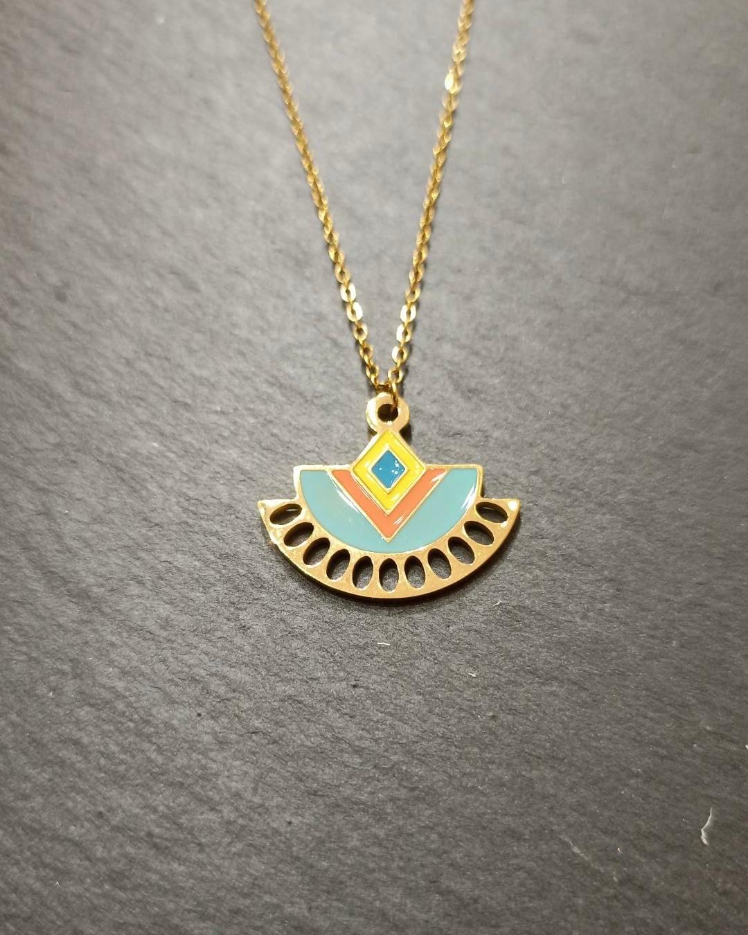 Antik Mısır Dizayn Gold Kaplama Kolye