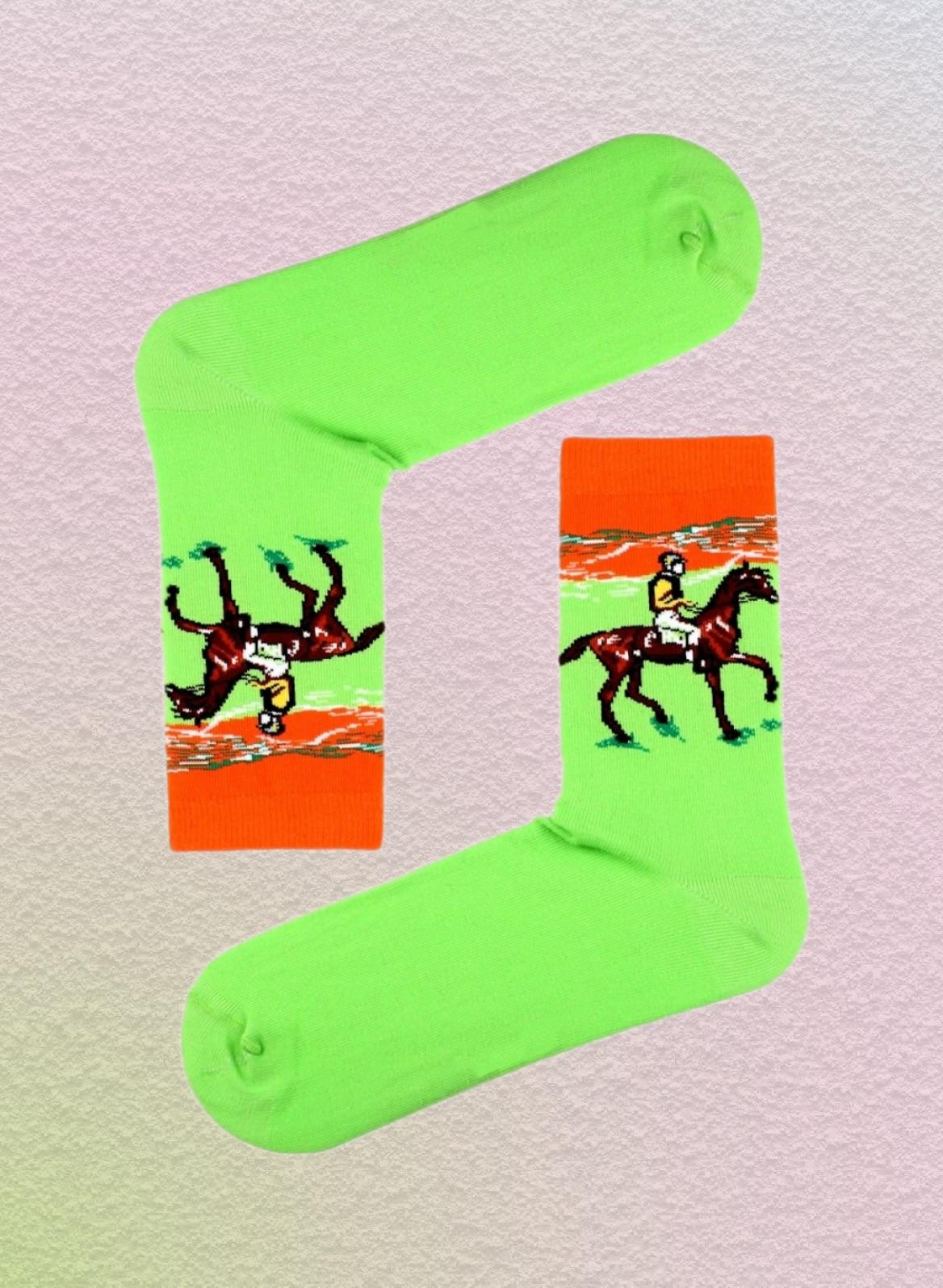 Binici Desenli Kadın Soket Çorap