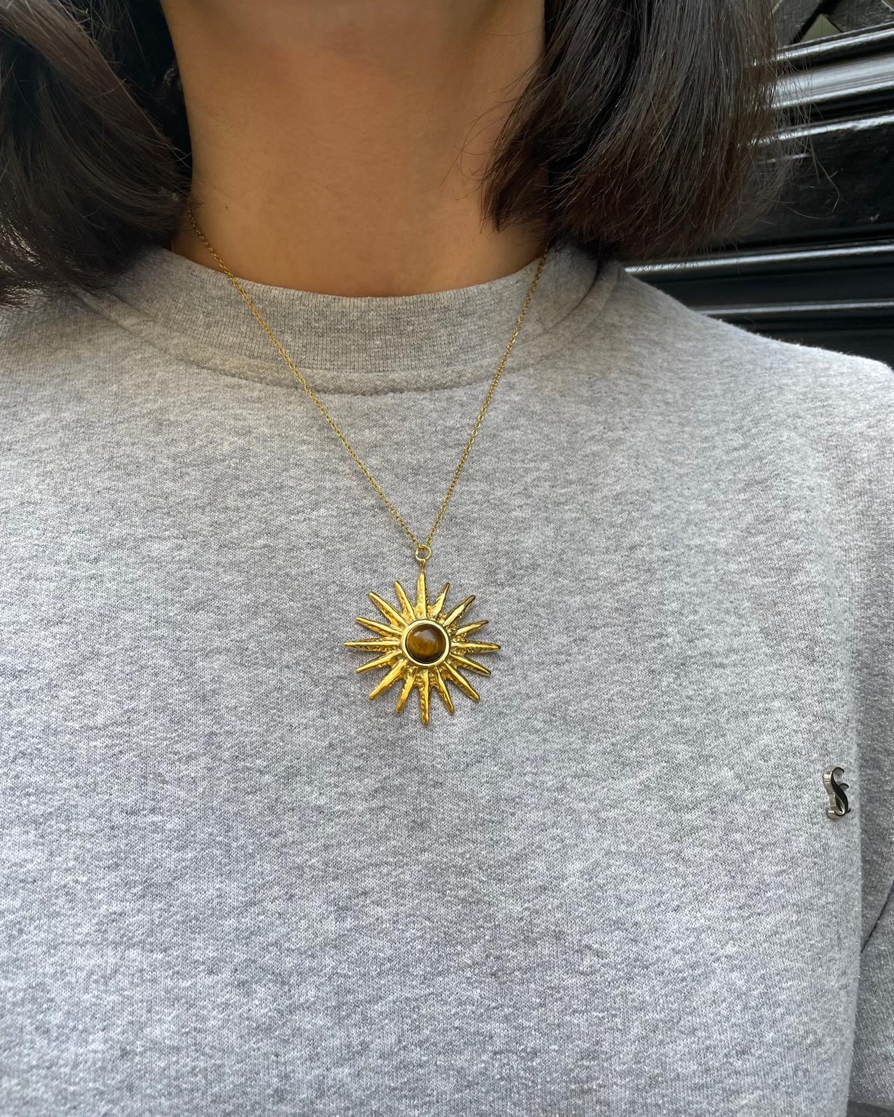 Güneşim Vintage Gold Kaplama Kolye