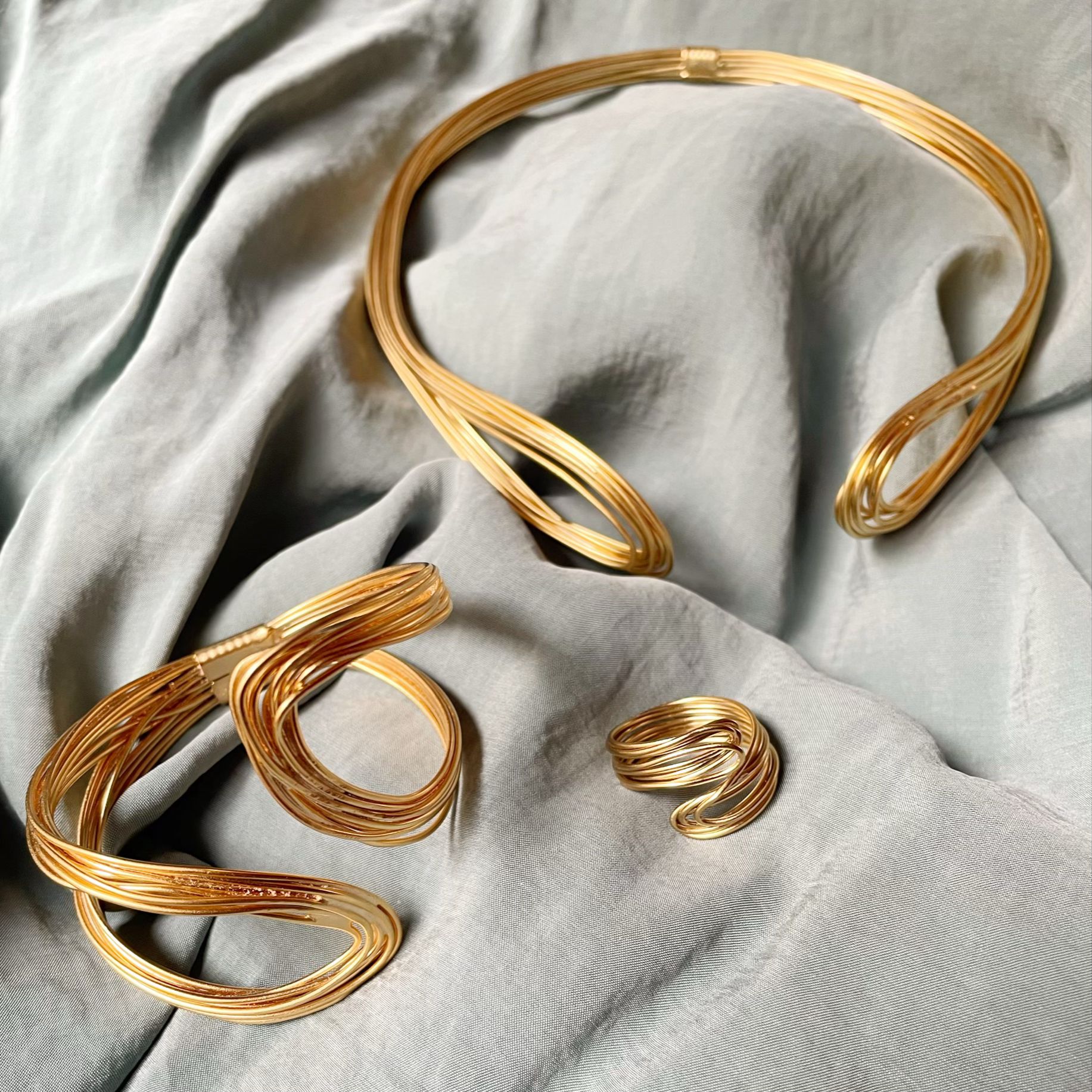 Helen Vintage Gold Kaplama El Yapımı Yüzük