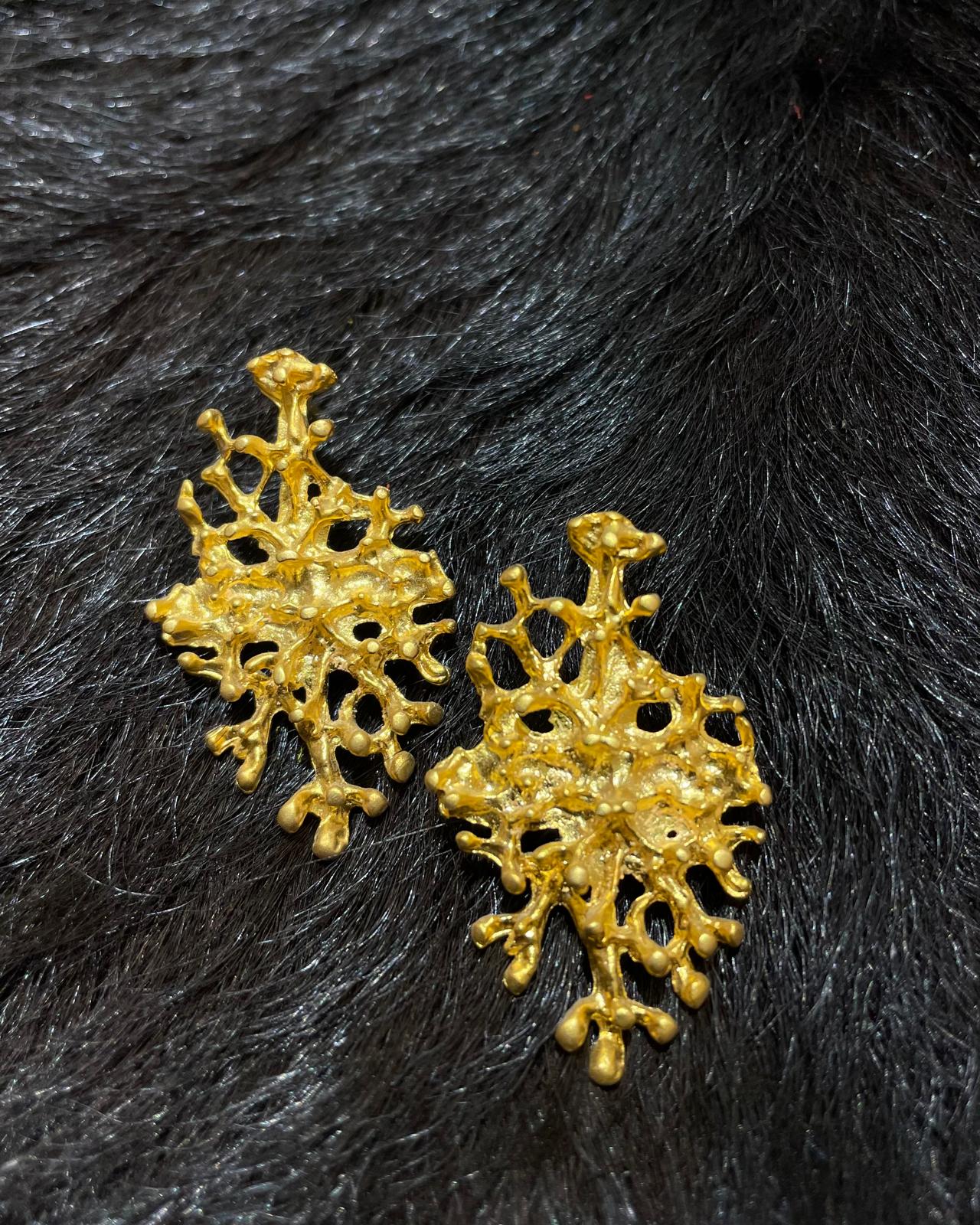 Mercan Gold Kaplama El Yapımı Küpe